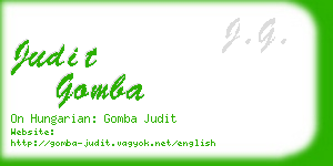 judit gomba business card